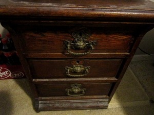 lot 168 image: Antique Night Stand, Northwind Pulls