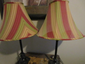 lot 169 image: Pair Stick Lamps