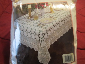lot 180 image: New Crocheted Tablecloth