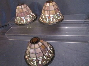 lot 202 image: Leaded Glass Shades