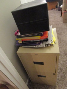 lot 231 image: HON File Cabinet, Folders, Notebooks