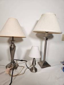 lot 27 image: Lot of Three Table Lamps