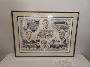 lot 52 image: Art - Framed Print of Baseball 1900-1935 Limited Edition Print