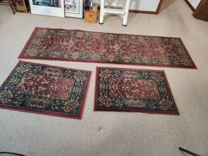 lot 96 image: Three Area RugsRunners