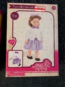 lot 142 image: Our Generation Retro Two-riffic Time Set New in Box