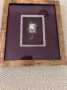 lot 103 image: Framed Beaded Art of Chinese Stamp 60 Nippon
