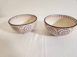 lot 155 image: Two Pennington Ceramic Pedestal Bowl - 5.75 - Marsala Pattern