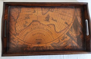 lot 205 image: Vintage Wooden Serving Tray