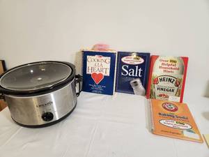 lot 212 image: Crock Pot and Cookbooks