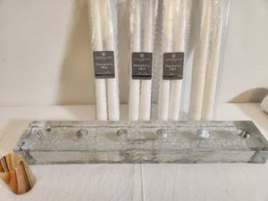 lot 219 image: Taper Candle Holder and Candles