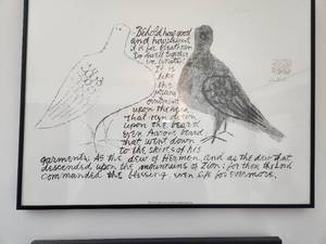 lot 289 image: Ben Shahn, American Artist (1898-1969) Two Doves from Psalm 133 Framed Print