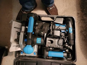 lot 461 image: Combo Power Tool Set including Circular Saw, Jig Saw, Drill, Batteries and Charger - Not Tested
