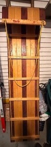lot 448 image: Vintage Paris Wood Wooden Toboggan Snow Sled