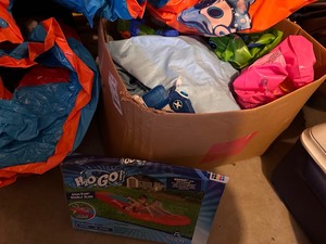 lot 454 image: Lot of Summer Water Toys - Pool, Slip and Slide, and Water Guns