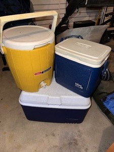 lot 460 image: Lot of Igloo, Coleman, and Rubbermaid Coolers