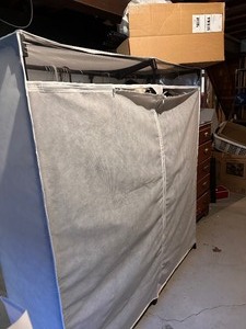 lot 404 image: Two Portable Wardrobes One New in Box