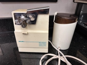 lot 239 image: Vintage Rival Can Opener and Coffee Bean Grinder