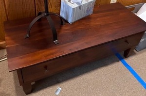 lot 360 image: Vintage Coffee Table with Pull out Drawer