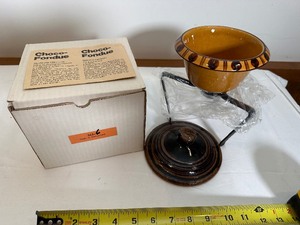 lot 346 image: Vintage Chocolate Fondue Pot from Switzerland
