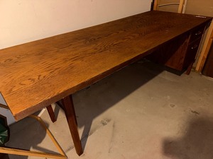 lot 410 image: Large Vintage Wooden Desk