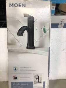 MOEN Korek 4 in. Centerset 2-Handle Bathroom Faucet in Matte Black  Customer Returns See Pictures