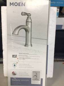 MOEN Banbury Single Handle Single Hole Bathroom Faucet in Spot Resist Brushed Nickel  Customer Returns See Pictures