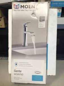 MOEN Genta Single Handle Single Hole Bathroom Faucet in Chrome  Customer Returns See Pictures