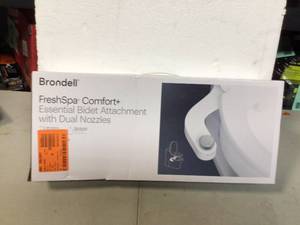 Brondell FreshSpa Comfort Ambient Temperature Non-Electric Bidet Attachment in White  Customer Returns See Pictures