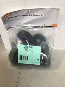 HDX 4 in. Industrial Casters with Bumper (4-Pack)  Customer Returns See Pictures