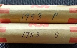 (2) 1953 Wheat Penny Rolls