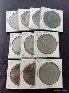 (10) Eisenhower $1 Coins