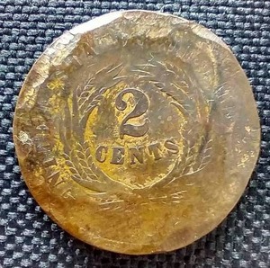 Low Grade 1864 2 Cent Coin