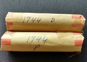 (2) 1944 Wheat Penny Rolls - D & P