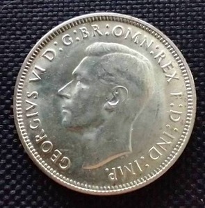 Beautiful 1944 Australian 1 Florin Silver Coin