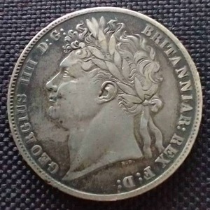 1820 British Silver 12 Crown Coin