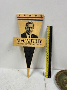 lot 41 image: Great Condition Vintage 1968 McCarthy Political Campaign Yard Sign