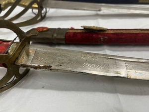 lot 45 image: 2 Vintage Ceremonial Swords