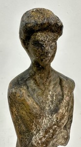 lot 54 image: Tall Figural Bronze Sculpture