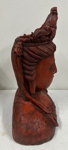 lot 55 image: Nicely Detailed LARGE Resin Buddha Bust Vase