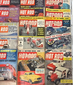 lot 60 image: Vintage Hot Rod Car Magazine Lot #1