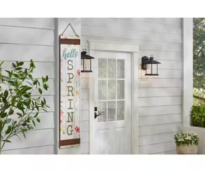 lot 13 image: Hampton Bay 47.5 in. Hello SpringHome Sweet Home MDF Leaners - BRAND NEW - RETAIL PRICE $39.98
