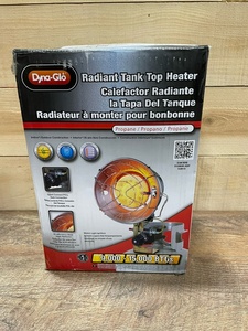 lot 19 image: Dyna-Glo Single Burner 15,000 BTU Radiant Tank Top Propane Portable Heater - BRAND NEW - RETAIL PRICE $49.99