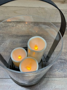 lot 24 image: Candlelight Rechargeacble LED Lantern 14 Tall - NOT USED - RETAIL PRICE $70