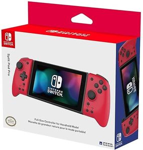 lot 28 image: Hori Nintendo Switch Split Pad Pro (Red) Ergonomic Controller for Handheld Mode - Officially Licensed By Nintendo - BRAND NEW - RETAIL PRICE $50