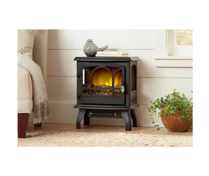 lot 44 image: StyleWell Kingham 400 sq. ft. Panoramic Infrared Electric Stove in Black with Electronic Thermostat - BRAND NEW - RETAIL PRICE $100