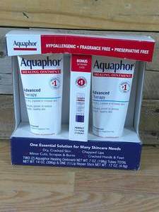 lot 20 image: Aquaphor Advanced Therapy Healing Ointment, 2-pack