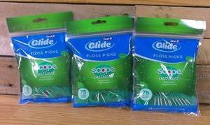 lot 23 image: 3 Packs of Glide  Scope Outlast Floss Picks-225 Total