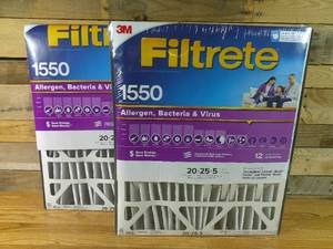lot 77 image: Set of 2 3M Filtrete Ultra Allergen Reduction 20 in x 25 in x 5 in Air Filter - Deep Pleat