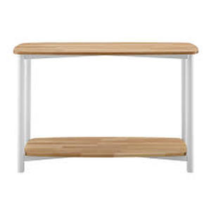 lot 162 image: Modern European Sofa Table-WhiteNatural Finish