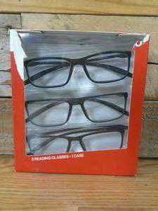 lot 83 image: Design Optics by Foster Grant Dax Plastic Rectangle Reading Glasses, 3-pack  3.00 Power